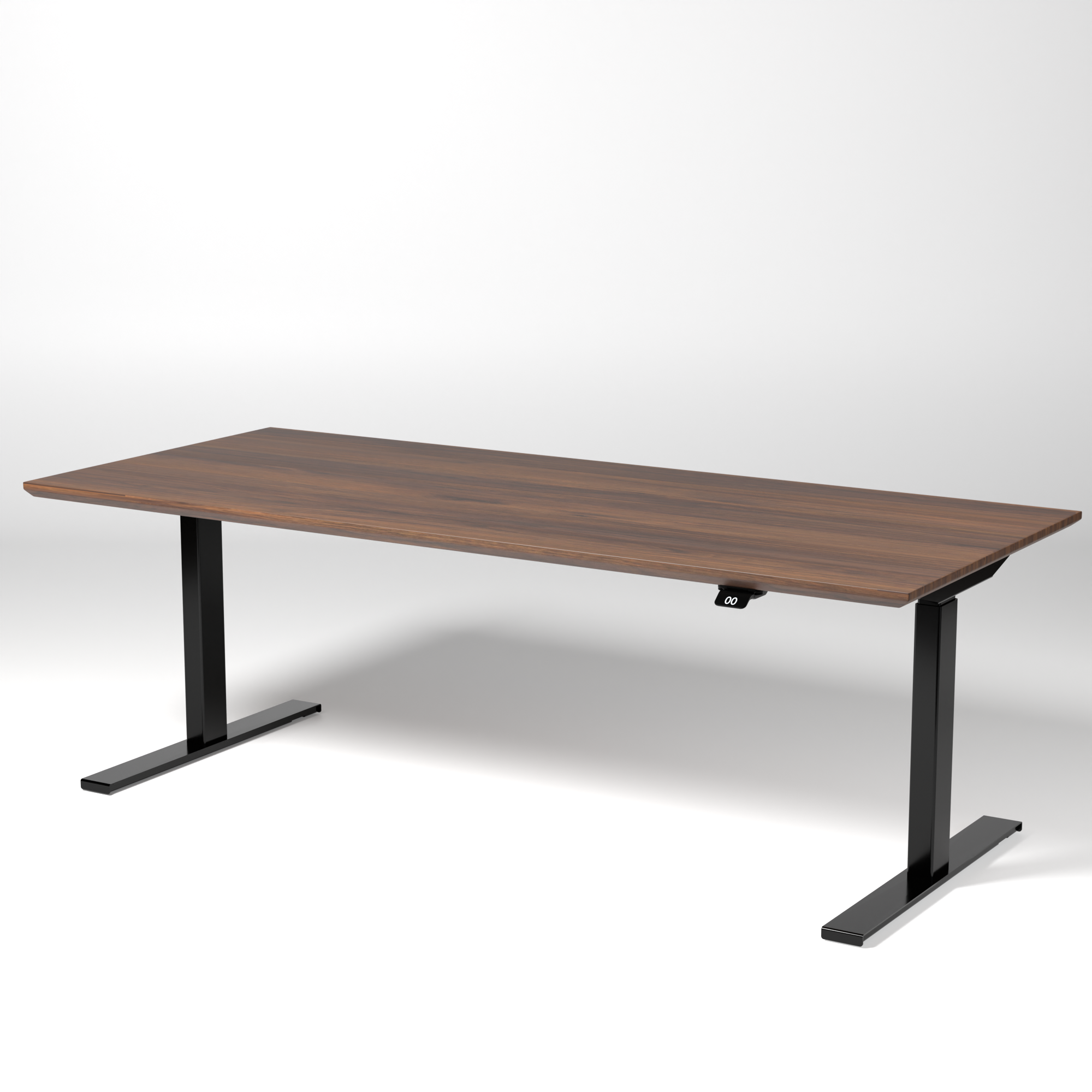 Model 304 | Pro High-Speed Solid-Wood Desk (68"x29") | Walnut Wood | Black Legs
