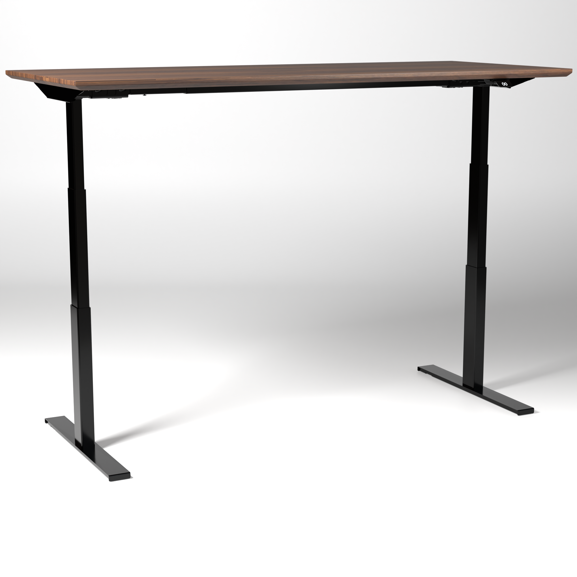 Model 304 | Pro High-Speed Solid-Wood Desk (68"x29") | Walnut Wood | Black Legs