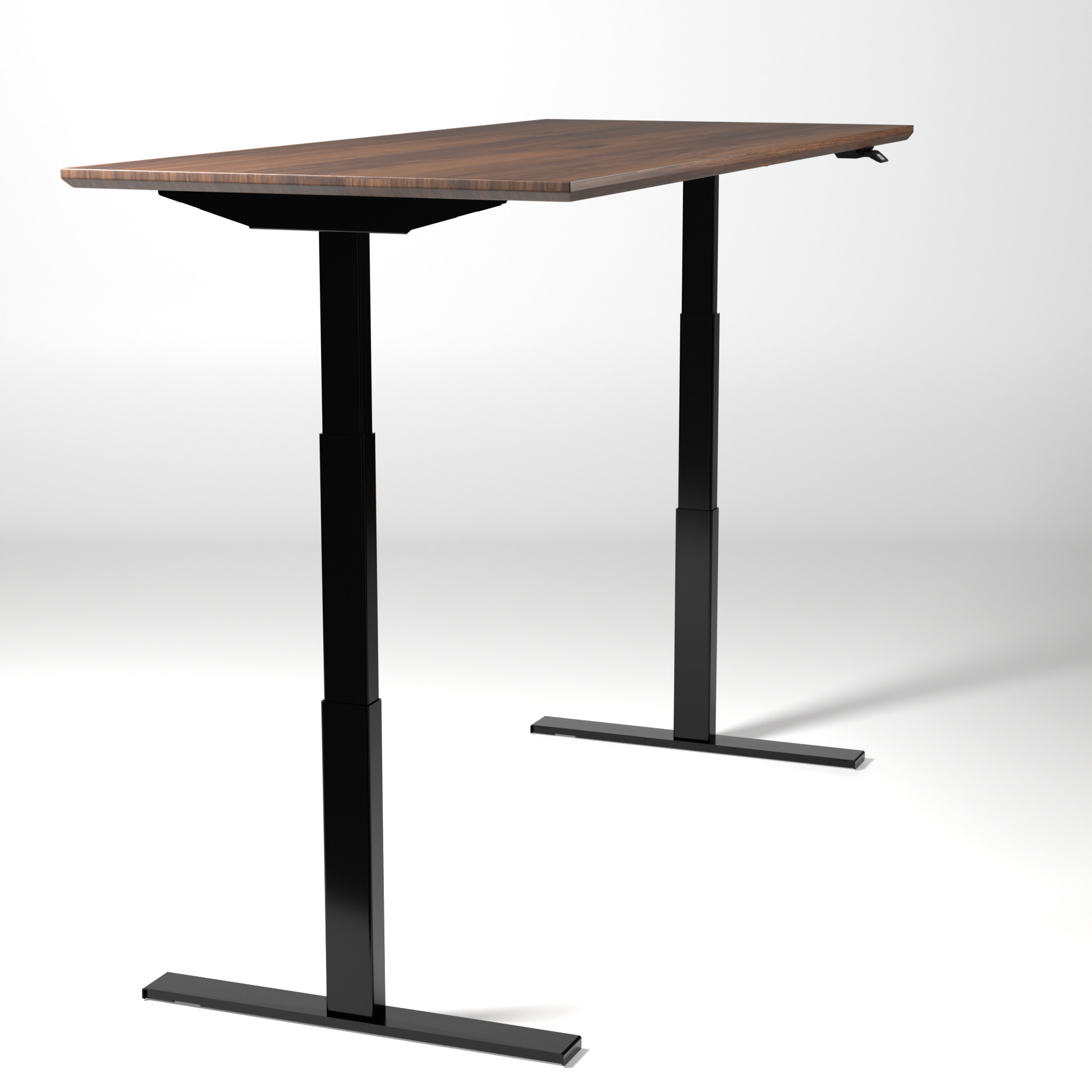 Model 304 | Pro High-Speed Solid-Wood Desk (68"x29") | Walnut Wood | Black Legs