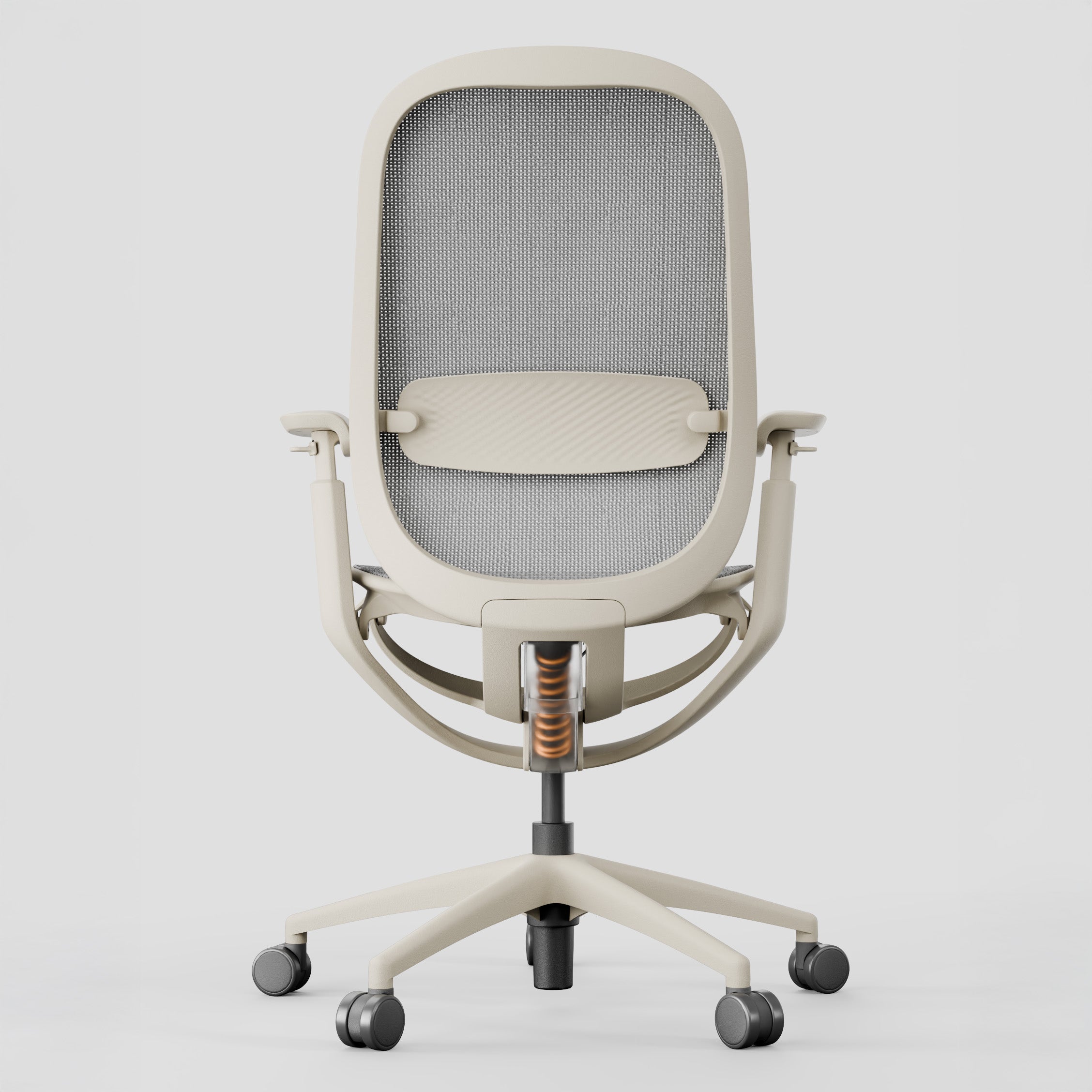 Pelicanwork ergonomic office chair in wheat color, mesh backrest, lumbar support, modern design