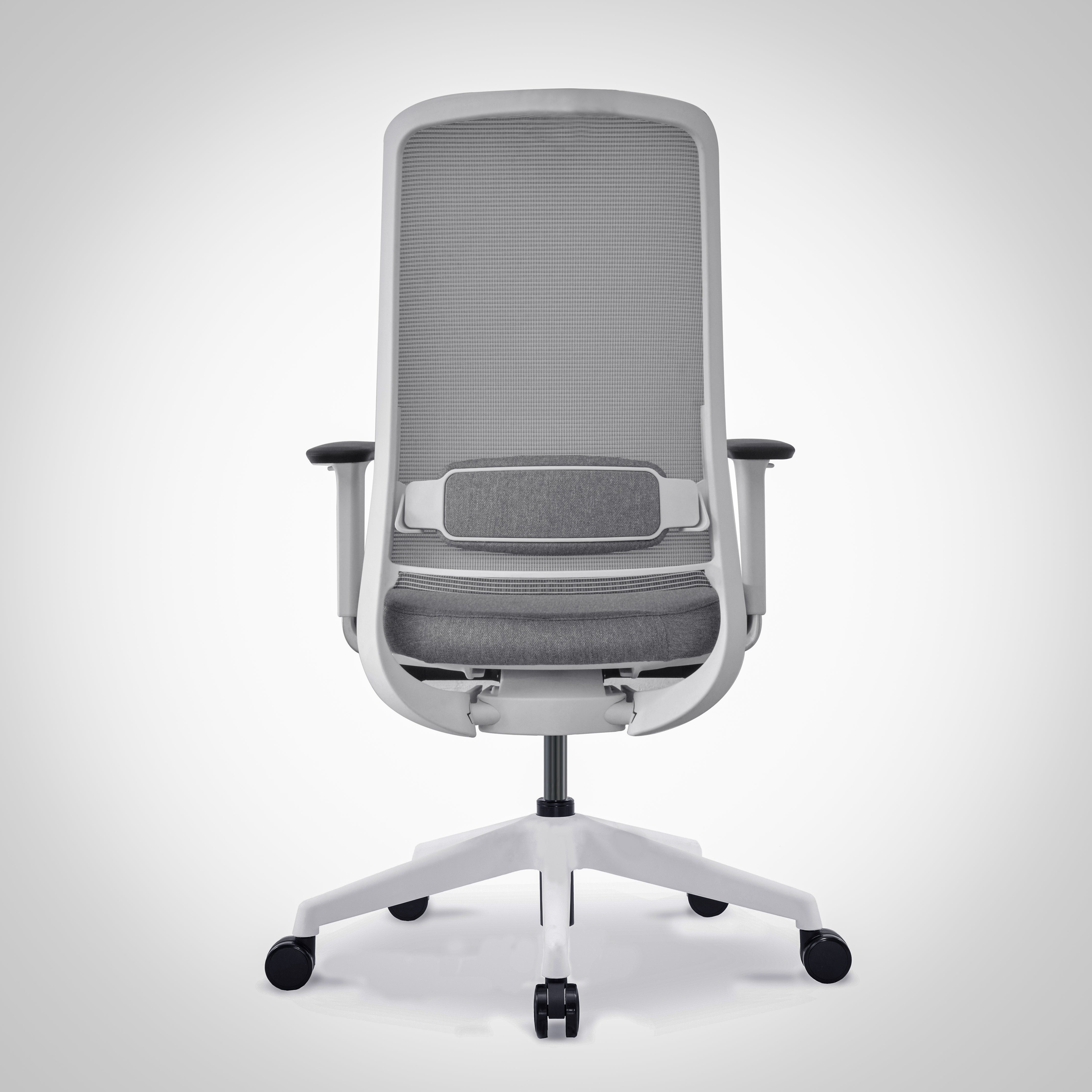 Model 54  Ergonomic Office Chair  | White/Grey | Nylon Base