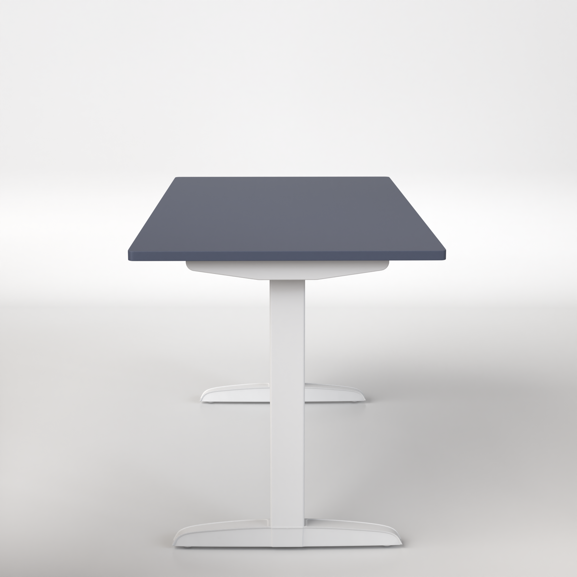 Model 301 | Everyday Electric Sit-Stand Desk (55"x27") | Blue | White Legs