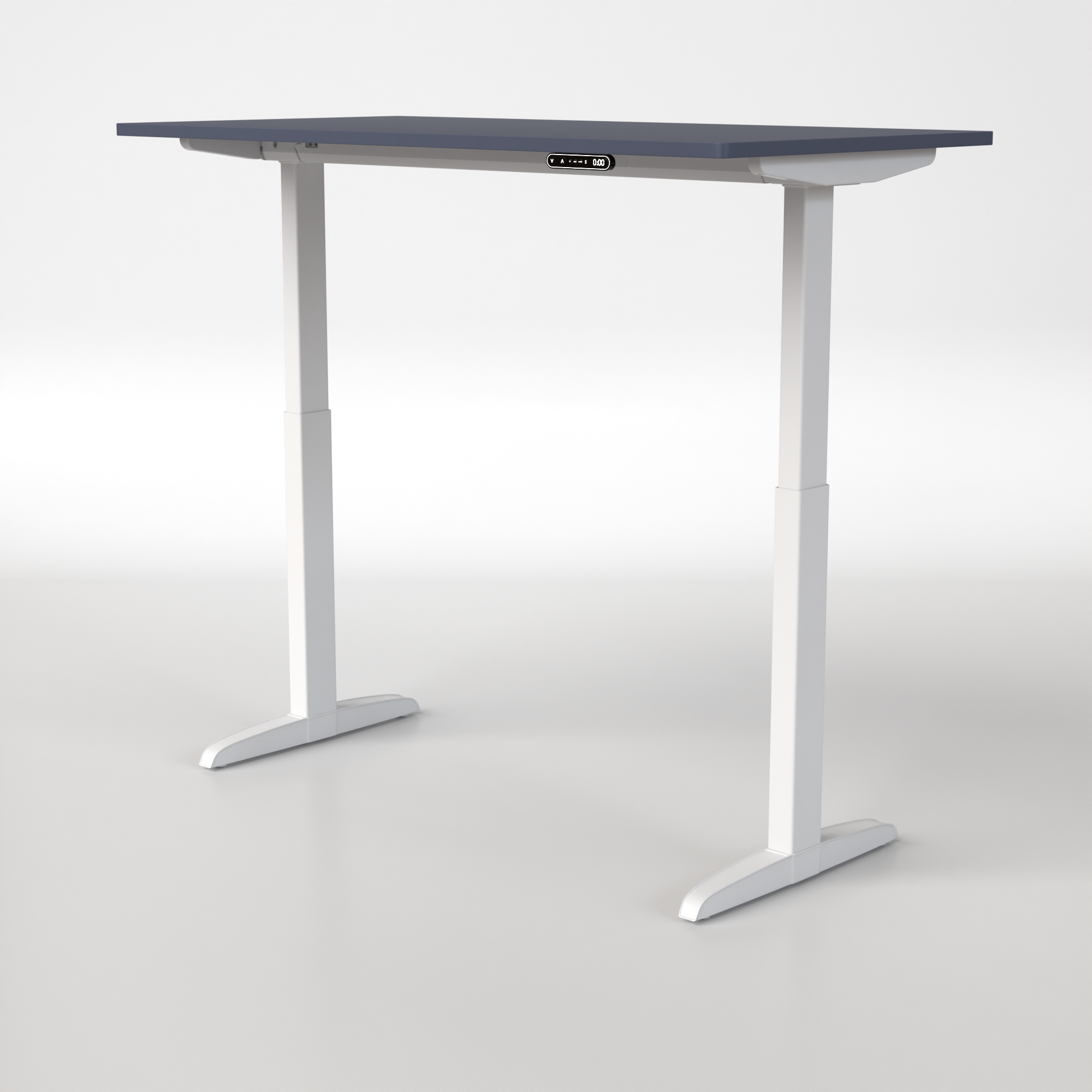 Model 301 | Everyday Electric Sit-Stand Desk (55"x27") | Blue | White Legs