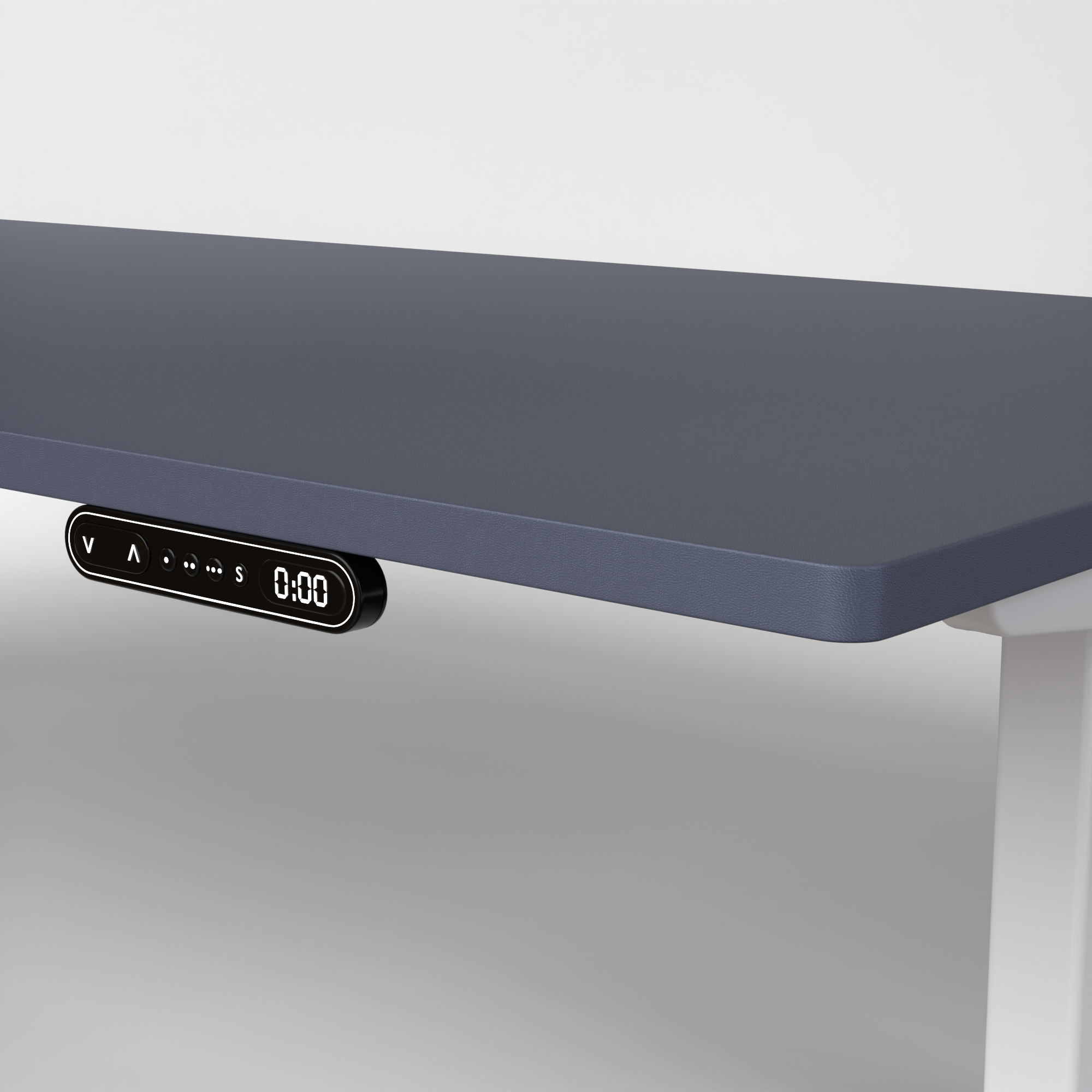 Model 301 | Everyday Electric Sit-Stand Desk (55"x27") | Blue | White Legs